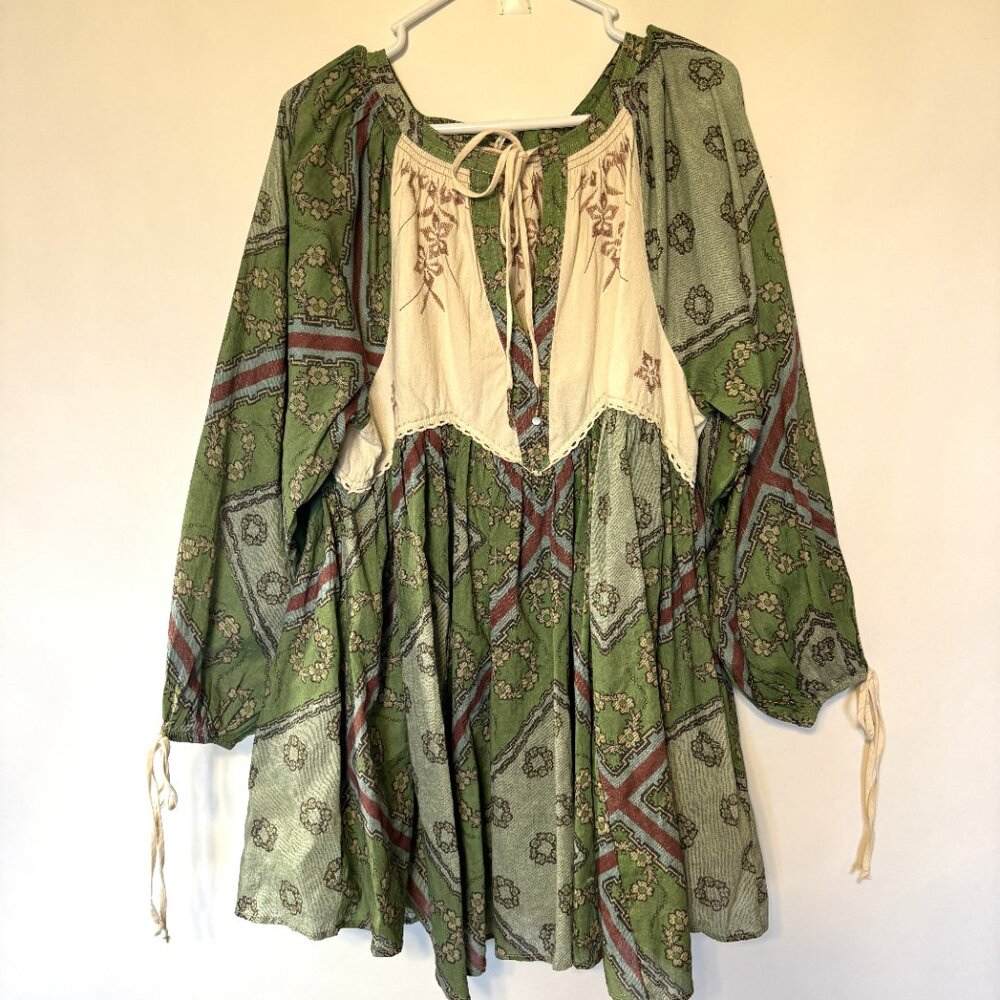 New! Free People Day Dreaming Babydoll Mini Dress Top XS S (❁´◡`❁) - Picture 3 of 4